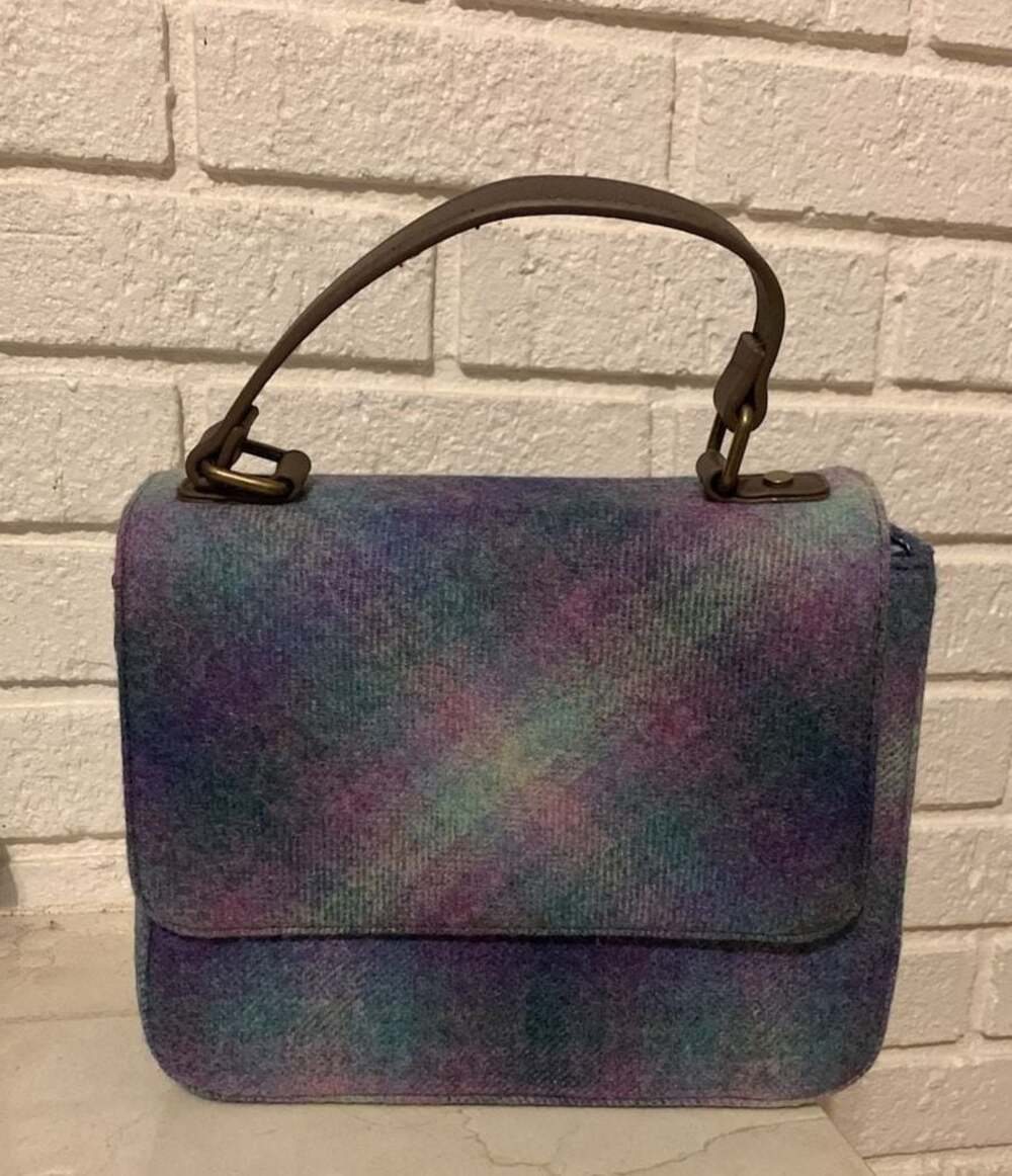 Rose Hall x Abraham Moon Tweed Square Crossbody Handbag
